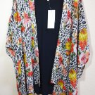 Daniel Rainn Knit Back Kimono Robe / Cover up XSmall Small Bright Animal Print NWT Daniel Rainn Knit Back Kimono Robe / Cover up XSmall Small Bright Animal Print NWT