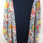 Daniel Rainn Knit Back Kimono Robe / Cover up XSmall Small Bright Animal Print NWT