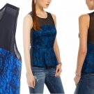 $188 Anthropologie Hotter Then Her Top 10 Large Black Blue Top Mesh Yoke $188 Anthropologie Hotter Then Her Top 10 Large Black Blue Top Mesh Yoke