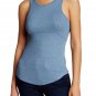 Free People Circle Back Ribbed Tank Small 2 4 Blue Hook & Eye Back Closure