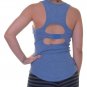 Free People Circle Back Ribbed Tank Small 2 4 Blue Hook & Eye Back Closure