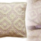 Anthropologie Cambridge Euro Sham Pair Lilac Embroidered Soft Cotton Anthropologie Cambridge Euro Sham Pair Lilac Embroidered Soft Cotton
