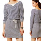 Anthropologie Current Day Dress Medium 6 8 Navy Blue & White Stripes Tunic Tart M Anthropologie Current Day Dress Medium 6 8 Navy Blue & White Stripes Tunic Tart M