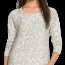 $178 Eileen Fisher Mélanged Cotton Mini Chainette Dark Pearl Bateau Top Medium