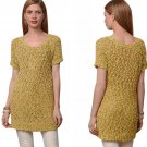 Anthropologie Juillet Sweater Tunic Large 10 12 Yellow Pullover Top COMFY Moth