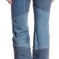 $168 Free People Alissas Patchwork Flare Jeans 25 Blue Denim Pants