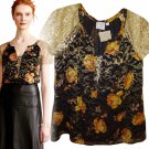 Anthropologie Disa Velvet Burnout Top Medium Black Bohemian HD in Paris Anthropologie Disa Velvet Burnout Top Medium Black Bohemian HD in Paris