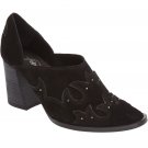 $178 Free People Alamo Booties 38 Black Suede Western Heels Shoes Boots