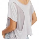 Free People Swing Low Layered T-Shirt Medium 6 8 Grey SOFT SWINGY NWT Free People Swing Low Layered T-Shirt Medium 6 8 Grey SOFT SWINGY NWT