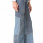 $168 Free People Alissas Patchwork Flare Jeans 25 Blue Denim Pants
