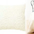 2 Pcs Anthropologie Solea Shams Standard Cream Twisted Rope Applique Pair NIP 2 Pcs Anthropologie Solea Shams Standard Cream Twisted Rope Applique Pair NIP