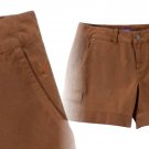 $72 Ibex Shorts Bean Brown 8 Medium Deere Womens Organic Cotton Canvas Relaxed Fit NWT