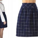 Anthropologie Converging Bits Wool Skirt 10 Large Navy Blue by Maeve Anthropologie Converging Bits Wool Skirt 10 Large Navy Blue by Maeve