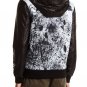 Daniel Won Wyatt Hooded Leather Sleeve Jacket $795 Large Black + White Scuba NWT