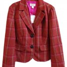 Talbots Equestrian Style Wool Blazer Petite 10 P10 P Large Rust Plaid Lined NWT Talbots Equestrian Style Wool Blazer Petite 10 P10 P Large Rust Plaid Lined NWT