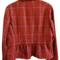Talbots Equestrian Style Wool Blazer Petite 10 P10 P Large Rust Plaid Lined NWT