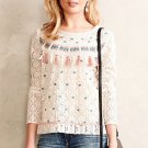 Anthropologie Embroidered Tinetto Top XLarge 14 16 Ivory Motif Tassels Pullover Anthropologie Embroidered Tinetto Top XLarge 14 16 Ivory Motif Tassels Pullover
