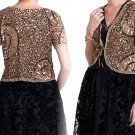 Anthropologie Paillette Trails Cardigan Small 2 4 Bronze Topper Sequins Shimmer
