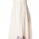 8P Anthropologie Classic Embroidered Dress White Petite 8 Romantic
