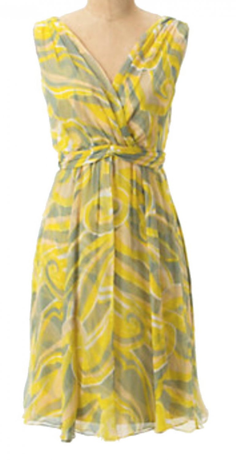 gold floaty dress