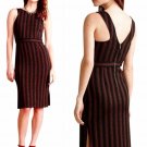 $148 Anthropologie Meridian Dress Small 2 4 Brown Vertical Stripes Mauve $148 Anthropologie Meridian Dress Small 2 4 Brown Vertical Stripes Mauve