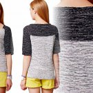 Anthropologie Marled Gradient Pullover Medium 6 8 Shirt Blouse Grey Motif Anthropologie Marled Gradient Pullover Medium 6 8 Shirt Blouse Grey Motif