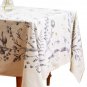 Anthropologie Ice Storm Tablecloth Black Motif 72" x 100"