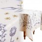 Anthropologie Ice Storm Tablecloth Black Motif 72" x 100"