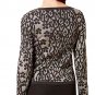 Anthropologie Leopard Shimmer Cardigan Medium Silver Grey Sweater Cotton Knitted & Knotted