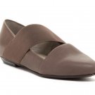 $195 Eileen Fisher Lend Washed Leather Slip-On Shoes Flats 7 1/2 Gray 7.5 NIB