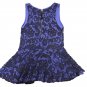 Anthropologie Lace Overlay Top Medium 6 8 Blue Swingy Cotton Tank Blouse Shirt