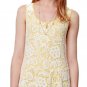 Anthropologie Lace Overlay Top Medium 6 8 Blue Swingy Cotton Tank Blouse Shirt
