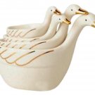 4 Pcs Anthropologie Gaggle Measuring Cups White Stoneware Great Hostess Gift 4 Pcs Anthropologie Gaggle Measuring Cups White Stoneware Great Hostess Gift