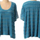 Anthropologie Punctured Pullover XSmall 0 2 Top Oversized Sweaterknit NWT