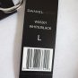 Daniel Won Wyatt Hooded Leather Sleeve Jacket $795 Large Black + White Scuba NWT