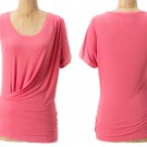 Anthropologie Vanished Drape Tank Large 10 12 Coral Pink One Sleeve Blouse Top Anthropologie Vanished Drape Tank Large 10 12 Coral Pink One Sleeve Blouse Top