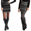 Hugo Boss Skirt 6 Medium Grey $295 Striped Leather & Wool Benina Calfskin Gray Hugo Boss Skirt 6 Medium Grey $295 Striped Leather & Wool Benina Calfskin Gray