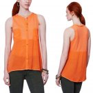 Anthropologie Zera Sleeveless Tank Top XLarge 14 16 Orange COOLTee Shirt Sheer NWT Anthropologie Zera Sleeveless Tank Top XLarge 14 16 Orange COOLTee Shirt Sheer NWT