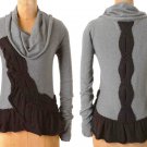 Anthropologie Switching Sides Sweater Small 2 4 Black Grey Cashmere NWT Anthropologie Switching Sides Sweater Small 2 4 Black Grey Cashmere NWT