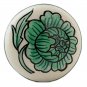 Anthropologie Four Knobs Color Flora Green Flower Ceramic Molly Hatch Stoneware NIB