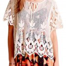 $148 Anthropologie VINTAGE Crochet Cover Up Top Large Doubles as Swim Cover Up