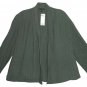 Eileen Fisher Basket Weave Jacket Small 4 6 Green $278 Breathable Italian Fabric NWT
