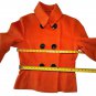 12P Talbots Double Breasted Wool Blazer Large Petite $298 Orange Jackie O Style
