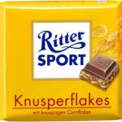 RITTER SPORT Chocolate Bar - Knusperflakes - 100 g - from Germany- FRESH from Germany