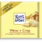 RITTER SPORT Chocolate Bar - Weiss + Crisp - 100 g - from Germany- FRESH from Germany