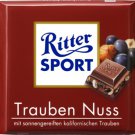 RITTER SPORT Chocolate Bar - Trauben Nuss - 100 g - from Germany- FRESH from Germany