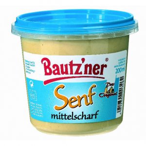 Bautzner Senf mittelscharf - Medium Hot Mustard - 200 g - FRESH from Germany