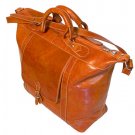 Floto Italian Leather Tack Duffle bag in Orange