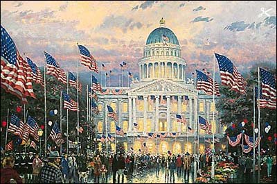 Flags over the Capitol-Size18x27 by Thomas Kinkade