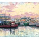 San Francisco Fishermans Warf-Size36x34 by Thomas Kinkade